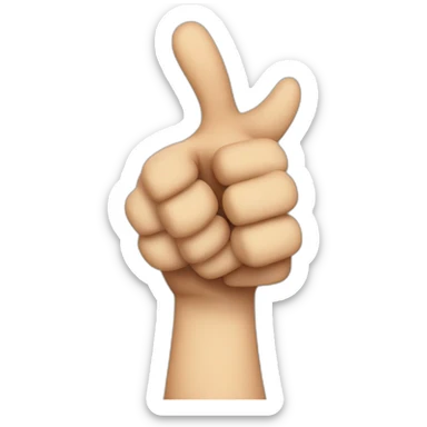thumbs up emoji where the thumb has been lost and the hand is wounded sticker