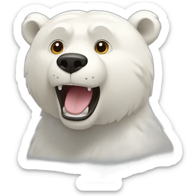 Oso blanco animado sticker