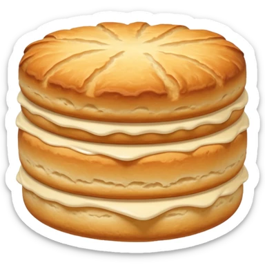 plain fluffy buttermilk biscuit, golden top sticker