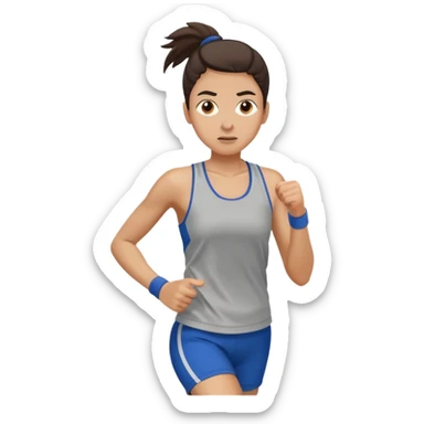 jogger running alone sticker