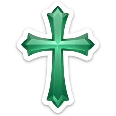 change the red cross emoji color to only green cross color sticker