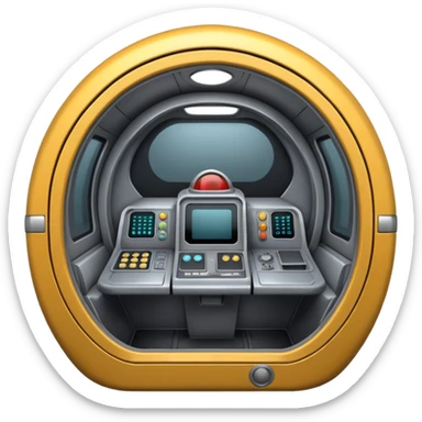 Escape pod in a space ship  sticker