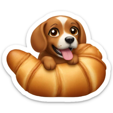croissant dog  sticker