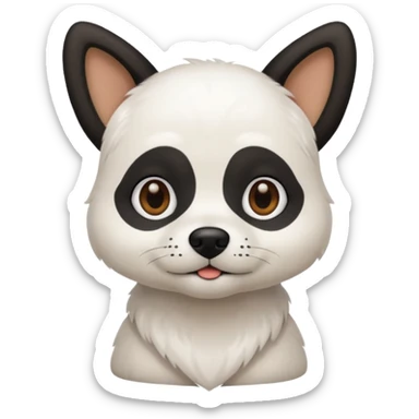 dog white with black face and short hair sticker