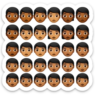 Black desi emojis sticker