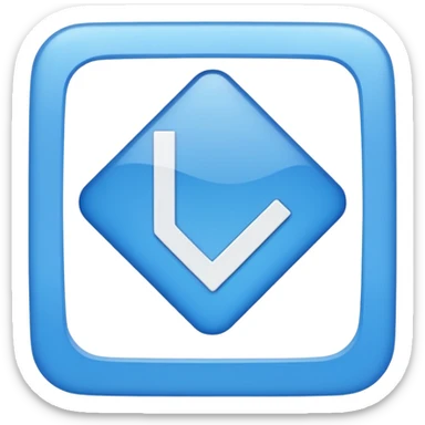 I want a blue square flipped 45 degrees and a white checkmark in it sticker