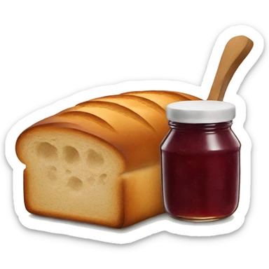 Jam and bread  sticker