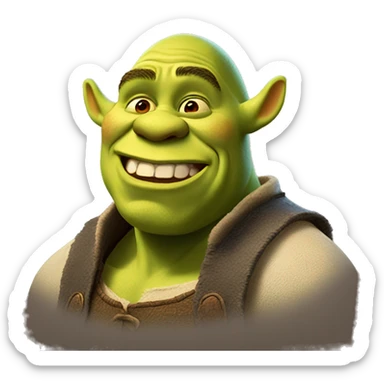 shrek the ogre sticker
