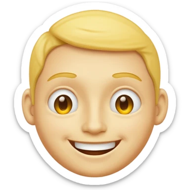 Create a yellow face nodding  sticker