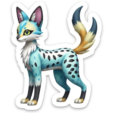 Meloetta-Trico-Silvally-Sergal-Serval-Cresselia-Fakémon-creature-hybrid sticker