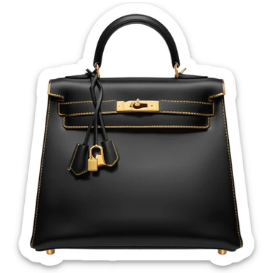 rare black kelly hermes bag sticker