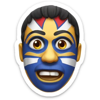Amazed mexican wrestler sticker