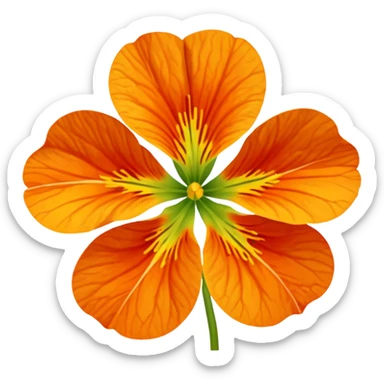 nasturtium flower sticker