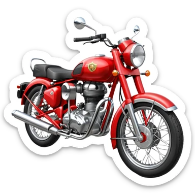 Red classic 350 Royal Enfield sticker
