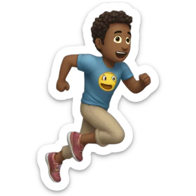 Me running away from my problems sticker