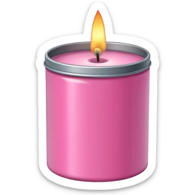 pink candle tin sticker