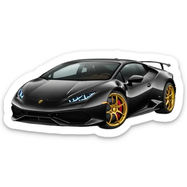 Lamborghini huracan, noir sticker