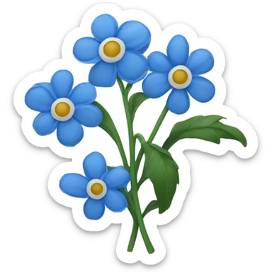 Blue flowers  sticker