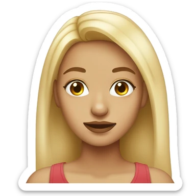 blonde girl with nose piercing sticker