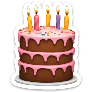 Birthday cake that says Happy Birthday Jerry sticker