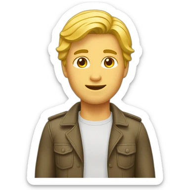 Un homme blond légèrement long sticker