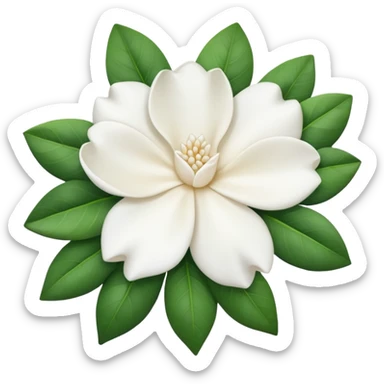 White gardenia flowers bouquet  sticker