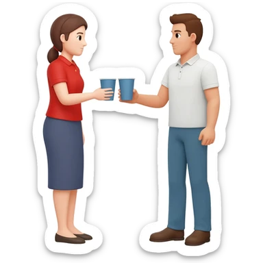 gave him a double cup sticker