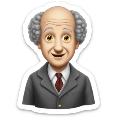 Young Larry fine of the three stooges sticker