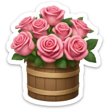 latona roses in a hat box  sticker