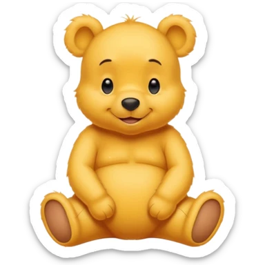a cute sitting whinne the pooh sticker