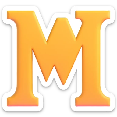elegant furniture store logo with letter M sticker