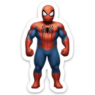 Heavyset lazy Spider-Man sticker