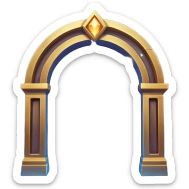 universe gate object icon, gigantic cosmic portal doorway, swirling galaxy energy inside, glowing starry aura, mystical space runes, fantasy sci-fi style, 3D cartoon, mobile game icon style, centered, clean background, no text, no watermark sticker