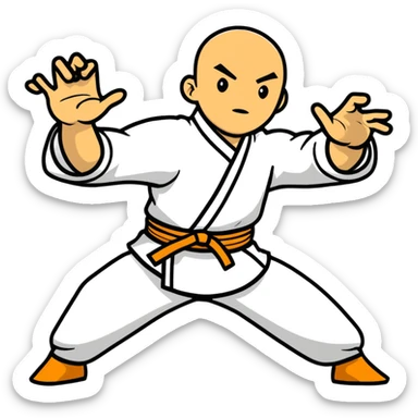 kung fu hero sticker