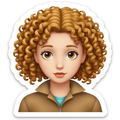 A girl with curles sticker