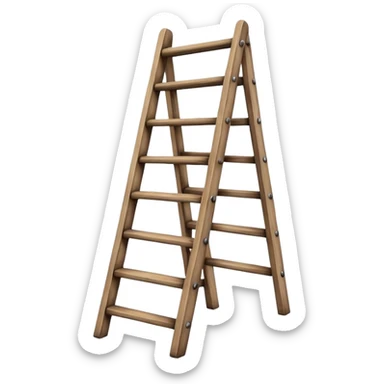 small Wooden ladder sticker