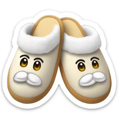 slippers with cotton sticker