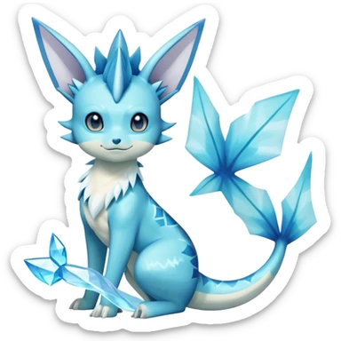 Kawaii Vaporeon-Glaceon-Pokemon full body sticker