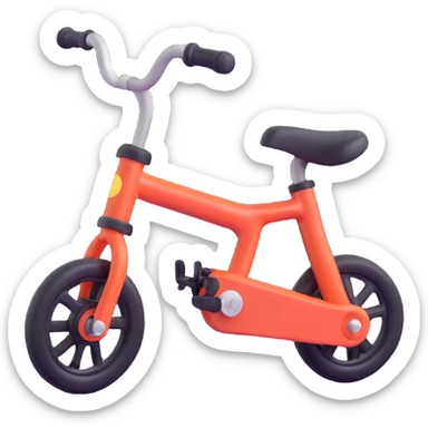 infant bike, extra small, four wheels sticker