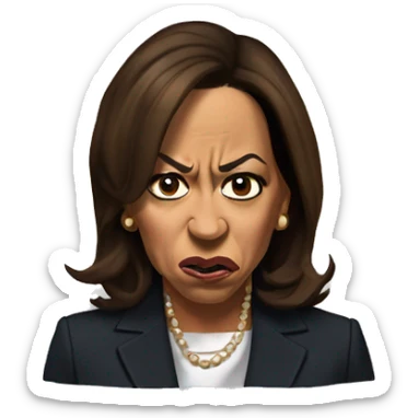 Kamala Harris so angry steam coming out of her nostrils  sticker