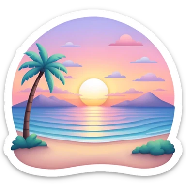 Pastel sunset sticker