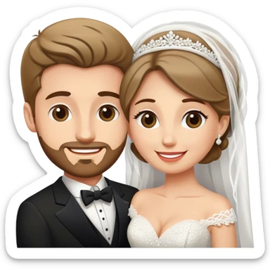 bride and groom moment sticker