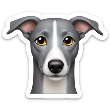 gray italian piccolo greyhound dog sticker