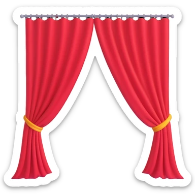curtain plain  white sticker