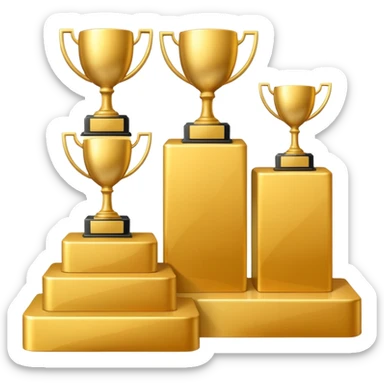 Podium with only two place, write 1st and 2nd sticker