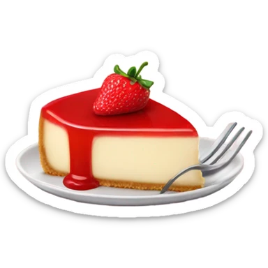 Cheesecake with strawberry sauce sticker