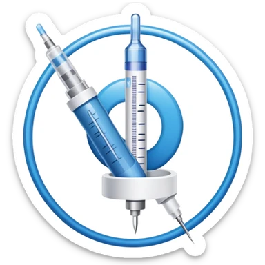 cirlce logo for a website about Type 1 diabetes and aging to share knowledge and ways of coping sticker