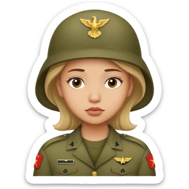 the girl thinks about the guy who is in the army sticker