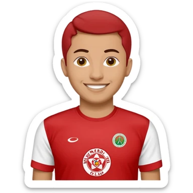 Create a emoji for a widad athletic club fan real t chirt sticker