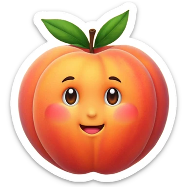 peach sticker